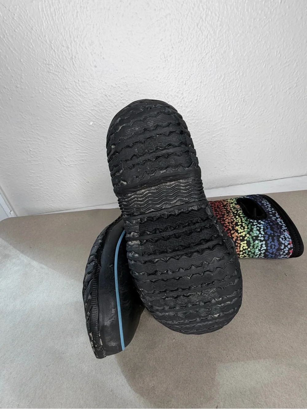 BOGS Grasp Rainbow black tall rubber boot